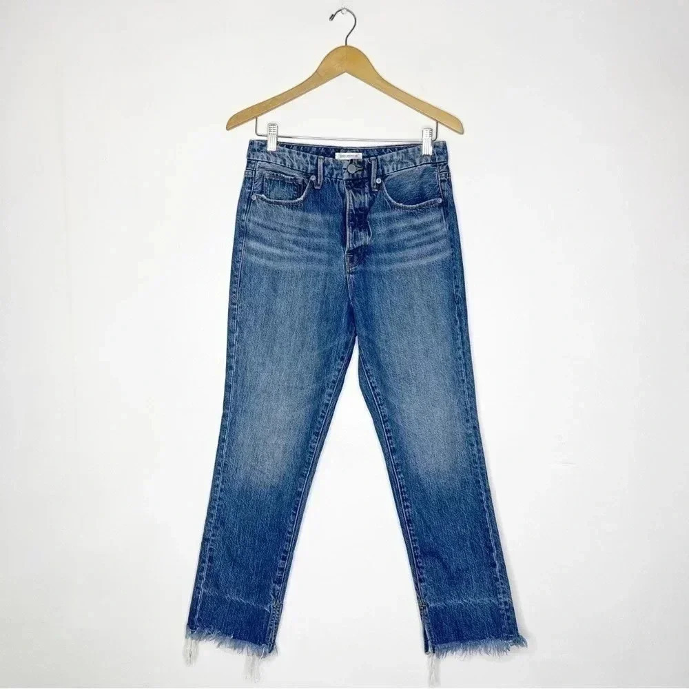 Good American Good Boy Raw Hem Jeans Size 4 / 27